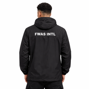 Blousons bomber surdimensionnés à fermeture éclair, personnalisés, légers, respirants, en nylon imperméable, noirs unisexe pour hommes - Product Image 2