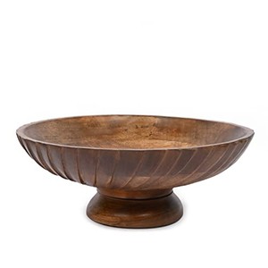 Bol en bois de manguier artisanal |   Finition au miel naturel |   Vente en gros de bols à fruits décoratifs - Product Image 2