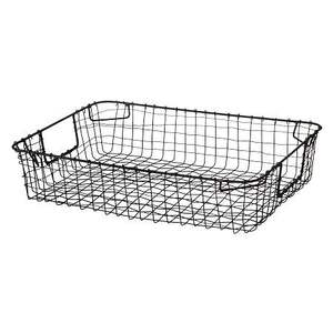 Panier de rangement multifonctionnel en fil métallique pour cuisine, garde-manger, salle de bain, avec cadre métallique robuste et poignées - Product Image 3