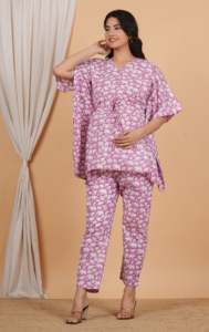 Conjunto de Dos Piezas de Maternidad con Estampado de Elefantes, Conjunto Coordinado de Maternidad con Estampado de Elefantes, Conjunto de Top y Pantalón de Maternidad para Mujeres Embarazadas - Product Image 5