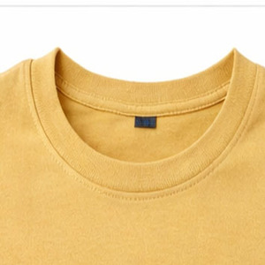 เสื้อยืดคอกลมแขนสั้นผ้าฝ้ายคุณภาพสูง 100% เนื้อหนา สีพื้น สไตล์ลำลองสำหรับผู้ชาย - Product Image 2