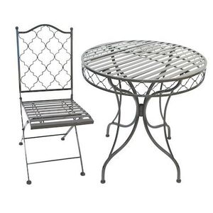 Ensemble de meubles de jardin en fer de qualité supérieure pour jardin, patio, terrasse, balcon avec une construction durable et un design élégant - Product Image 1