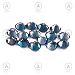 ANAM EMPORIUM 2 มม. โทแพซสีน้ำเงินลอนดอนธรรมชาติ ทรงบริลเลียนท์คัท คุณภาพสูง สะอาด ไร้ตำหนิ ประกายรุ้ง 0.10 กะรัต สำหรับทำเครื่องประดับ - Product Image 3