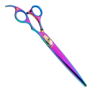 Ciseaux professionnels pour la coupe de cheveux et le toilettage des animaux de compagnie, couleur arc-en-ciel, 6,5 pouces, 7 pouces, acier inoxydable, ciseaux de salon, ciseaux de barbier - Product Image 5