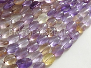 Ametrine <b>Crystal</b> Tumble <b>Beads</b> Multi-Shaded Smooth Oval Shape Handmade 4mm/8mm Natural Loose Stone <b>Jewelry</b> <b>Making</b> Third Party - Product Image 3