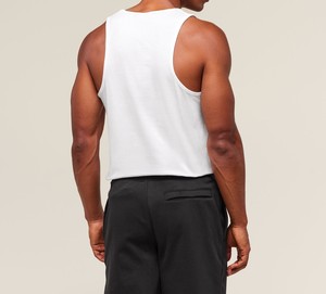 Débardeur Homme Sport Gym Sans Manches en Coton Côtelé Séchage Rapide Coupe Boxy Personnalisable avec Logo Imprimé - Product Image 2