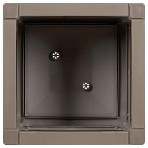 Boîte à fleurs en plastique brun clair 14,17 x 14,17 x 13,78 pouces pour plantes et jardinières - Product Image 5