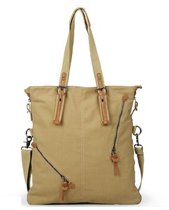Sac fourre-tout pour femme en toile rouge avec deux poignées, fermeture à glissière, résistant à l'eau, pour un usage quotidien - Product Image 3