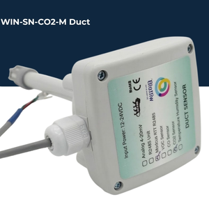 Sensor de Dióxido de Carbono WITTELB WIN-SN-CO2-HVAC para Conductos HVAC, Comunicación RS485 Modbus RTU, Carcasa de Plástico, Industrial - Product Image 1