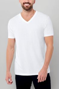 T-shirt uni col rond pour homme, taille américaine, haute qualité, export, 100 % polyester, toucher coton - Product Image 2
