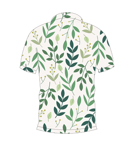 เสื้อโปโลพิมพ์ลายใบไม้สีเขียวสำหรับผู้ชายฤดูร้อนแขนสั้นลำลองคอปกติดกระดุมเสื้อยืดน้ำหนักเบาระบายอากาศได้ - Product Image 5