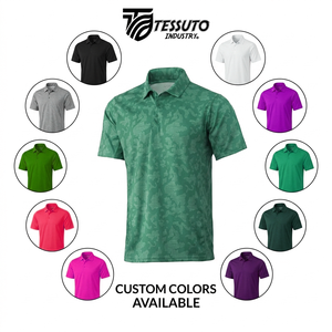 Camiseta Polo Sublimada con Camuflaje Personalizado para Hombre, Manga Corta, Rendimiento Deportivo, Golf, Venta al Por Mayor, Camisa con Cuello Estampada, Personalizada OEM - Product Image 4