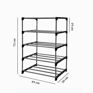 Modern 4 Tier Metal <b>Bookcase</b> Freestanding Space Saving Shelf For Home Office <b>Living</b> <b>Room</b> Furniture - Product Image 6
