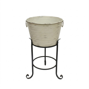 Wholesale Galvanized Beverage Tub with Iron Stand Outdoor Party Wine Ice Bucket Metal <b>Drink</b> <b>Cooler</b> for BBQ Events Catering - Product Image 3