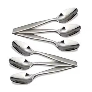 High Quality Metal Coffee Tea <b>Spoon</b> Stainless Steel Sugar Stirring <b>Spoon</b> Dessert Cutlery Dining <b>Table</b> Use - Product Image 5