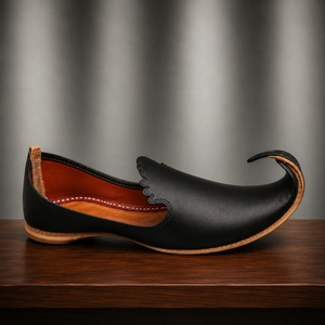 Chaussures Khussa pour hommes faites à la main - Cuir véritable de haute qualité, semelle extérieure personnalisable, couleur et taille au choix, utilisation intérieure et extérieure, mariage - Product Image 5