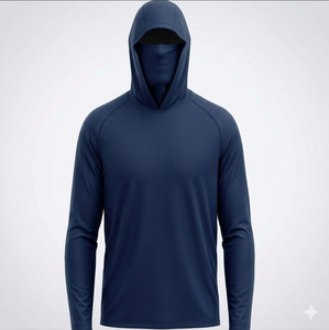 Camisetas de Pesca de Poliéster UPF50+ de Alta Calidad, Secado Rápido, con Capucha, Diseño Transpirable, Protección Solar, 100% Poliéster - Product Image 5