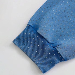 Sweat à capuche surdimensionné personnalisé de haute qualité, avec strass, style streetwear, respirant, pour hommes, avec option OEM - Product Image 5