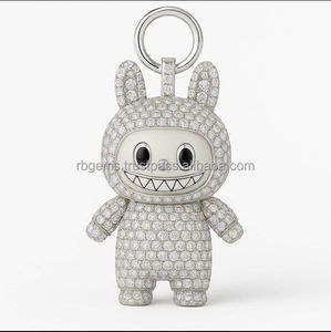 Nuevo Diseño de Joyería Hip-Hop Plateada, Colgante con Incrustaciones de Oro de 14K para Hombre, Diamante Moissanita VVS Cultivado en Laboratorio, Estilo de Lujo - Product Image 5