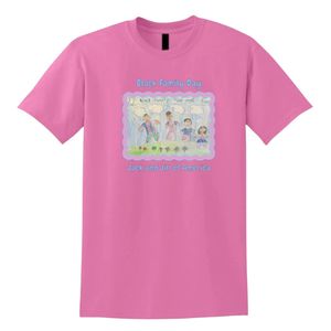 Camiseta Jack and Jill Rosa Intenso para el Día Familiar 2025, Camiseta Combinada para Hombre y Mujer, Ropa Informal de Algodón Cómoda para Eventos - Product Image 1