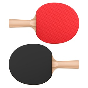 Juego de raquetas de tenis de mesa con 3 pelotas, mango de madera, goma con espinillas rojas y negras, duraderas, para diversión familiar - Product Image 6