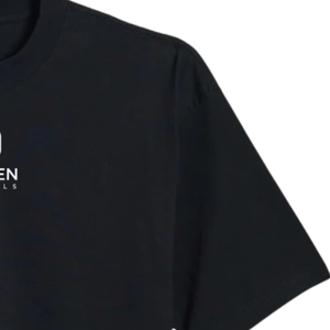 เสื้อยืดโอเวอร์ไซส์ทรงบ็อกซี่ สีดำ ผ้าฝ้ายพรีเมียม ทรงหลวม แขนสั้น สไตล์ลำลอง สตรีทแวร์ เสื้อเปล่า สำหรับงานสั่งทำ - Product Image 6