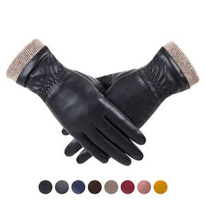 Nouveaux gants en cuir de mouton style 2026 avec doublure chaude, compatibles écran tactile, pour usage extérieur, vente en gros, gants d'hiver tendance - Product Image 3