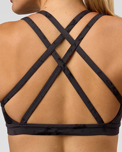 Women's Square Neck Sports Bra With Double Layer Straps <b>Tie</b> <b>Dye</b> Print Medium Support Yoga Fitness Activewear - Product Image 2