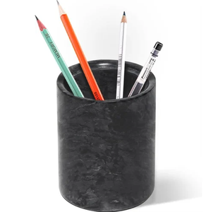 Porte-crayons en marbre élégant, porte-stylo en marbre, nouveau design moderne, porte-stylo rond en marbre pour la maison et le bureau - Product Image 6