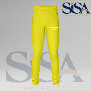 Custom Yellow Regular Fit <b>Trouser</b> Pant Cotton Fleece Apparel Manufacturing Sportswear From Pakistan - Product Image 3