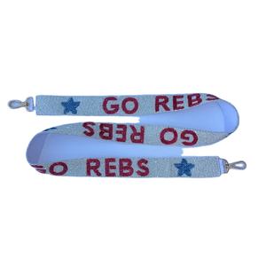 Correa cruzada de vaqueros de alta calidad, cinturón de moda con bordado de cuentas azul y blanco, bonito acabado elegante, cordones indios superiores - Product Image 4