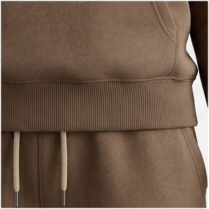 100% Cotton Women Midweight Fleece 2-Piece <b>Vintage</b> Hooded Sweatpants & Jacket Set Fall Winter Jogger <b>Tracksuit</b> - Product Image 5