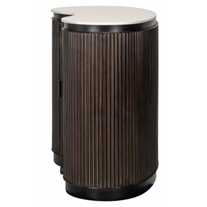 Mesa Consola Moderna con Diseño Acanalado, de Madera Maciza Ecológica, para Pasillo, con Base de Patas Duraderas, Mueble para Sala de Estar, Hotel, Dormitorio - Product Image 4