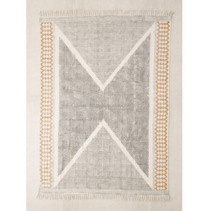 Alfombra cuadrada de algodón impresa a mano de la mejor calidad, alfombra India hecha a mano a la moda para habitación o puerta - Product Image 2