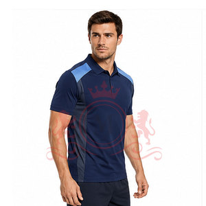 เสื้อโปโลแขนสั้นสีน้ำเงินสำหรับผู้ชาย แบบคัลเลอร์บล็อก แห้งเร็ว ผ้าถัก สไตล์สปอร์ต ลำลอง - Product Image 5