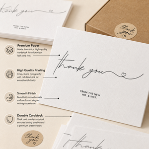 Carte de remerciement personnalisée, emballage de luxe, carte insérée, carte cadeau de mariage, papeterie imprimée pour emballage de marque et client - Product Image 6