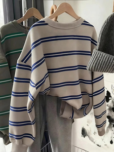 Pulls à capuche thermiques amples à manches longues pour femmes, avec strass de qualité supérieure, style OEM, vente en gros d'usine, coupe oversize à épaules tombantes - Product Image 2