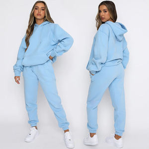 Conjunto Deportivo de 2 Piezas para Mujer, Invierno, Algodón y Felpa, Estampado Digital, Ecológico, Secado Rápido y Transpirable - Product Image 1