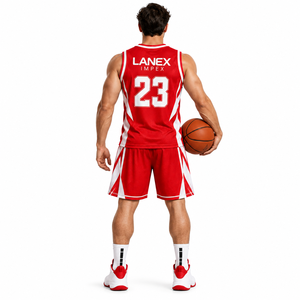 Ensemble d'uniformes de basketball personnalisés pour hommes, maillot et short imprimés par sublimation, vêtements de sport respirants, vêtements d'entraînement de basketball pour équipe - Product Image 4