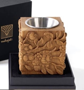 Brûleur à encens classique en bois Mubkhar, brûleur à encens décoratif arabe pour la combustion traditionnelle du bakhoor et de l'oud, parfum d'ambiance pour la maison - Product Image 1