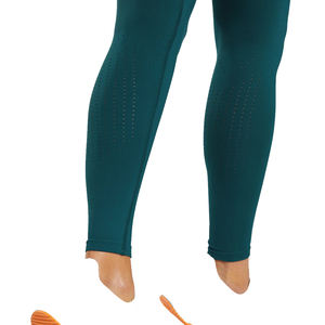 Leggings de yoga taille haute élastiques couleur vert-bleu foncé, sans coutures, à compression, grandes tailles, pour femme, tenue de sport - Product Image 5
