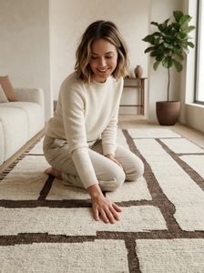 Tapis en laine tuftés à la main en gros, tapis orientaux faits à la main, à poils longs, antidérapants pour la décoration intérieure de luxe au prix d'usine - Product Image 6