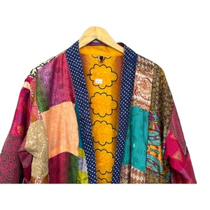 ชุดกิโมโนผ้าไหมสไตล์วินเทจชุดคลุมอาบน้ำชุดกิโมโนสำหรับผู้หญิงชุดคลุมอาบน้ำชุดแม็กซี่ชุดนอนกิโมโนผ้าไหมสายเดี่ยว - Product Image 6