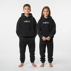 Conjunto Deportivo Premium para Niños, Estilo Vintage con Lavado Ácido, Sudadera Holgada y Pantalones Jogger, Ropa Casual Urbana de Fabricante - Product Image 3