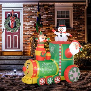 Treno di Natale Gonfiabile da 6 Piedi con Luci LED Bianche, Decorazioni Natalizie Gonfiabili per Esterni e Feste in Giardino - Product Image 2