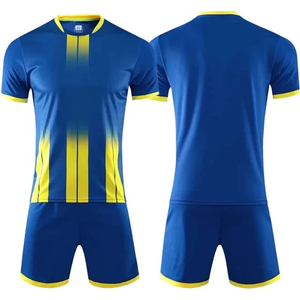 Men's Blue Yellow Gradient Soccer Jersey Short Sleeve Moisture Wicking Polyester Uniform All Seasons <b>Athletic</b> Fit - Product Image 1