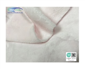 Tissu tricoté 100 % polyester double face couleur rose bébé pour couverture, manteau, vêtement – Doux et confortable - Product Image 4