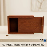 Urna de Madera Premium, Caja Conmemorativa Tradicional Tallada, Contenedor para Cenizas, Estuche de Recuerdo de Madera Natural, Proveedor Mayorista Personalizado