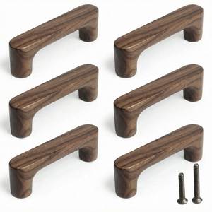 Juego de tiradores redondos de madera para gabinetes, diseño moderno, hechos a mano, ligeros, duraderos, para montaje en puerta, decoración de muebles de cocina para interiores/exteriores - Product Image 6