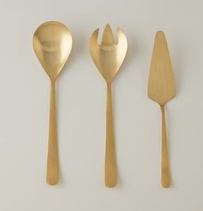 Ensemble de cuillères à salade en acier inoxydable robuste avec finition polie miroir, idéal pour la cuisine et la table à manger. - Product Image 5
